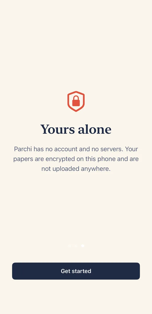 The last welcome screen: Yours alone